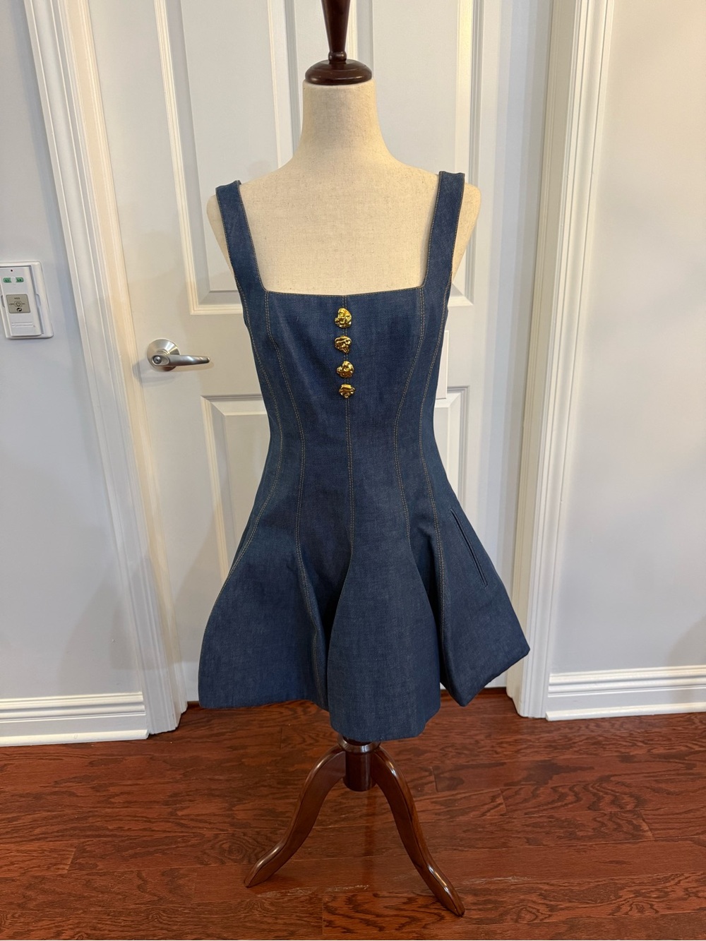 Prabal Gurung Denim Fit and Flare Mini Dress Size 6
